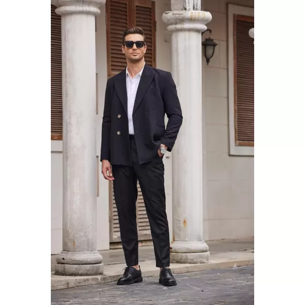 COOFANDY Men's Classic Fit Flat Front Dress Pants No Iron Premium Casual Pants Expandable Waist Suit Pants