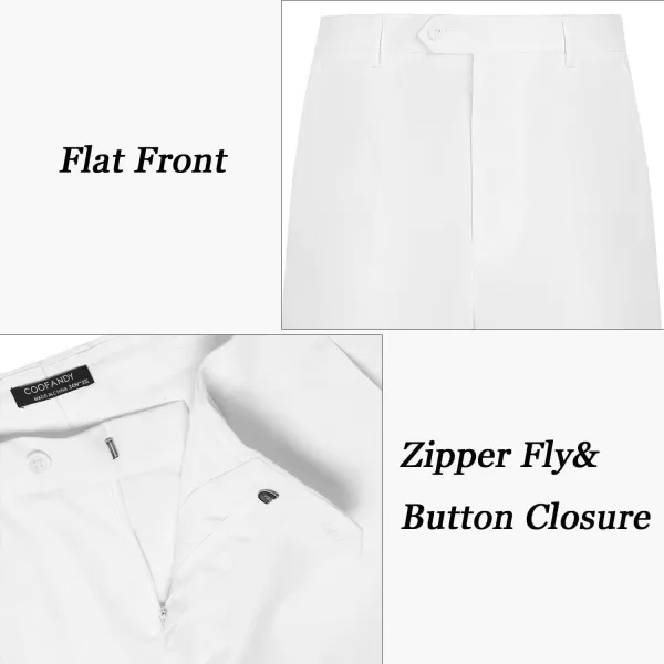 COOFANDY Men's Classic Fit Flat Front Dress Pants No Iron Premium Casual Pants Expandable Waist Suit Pants