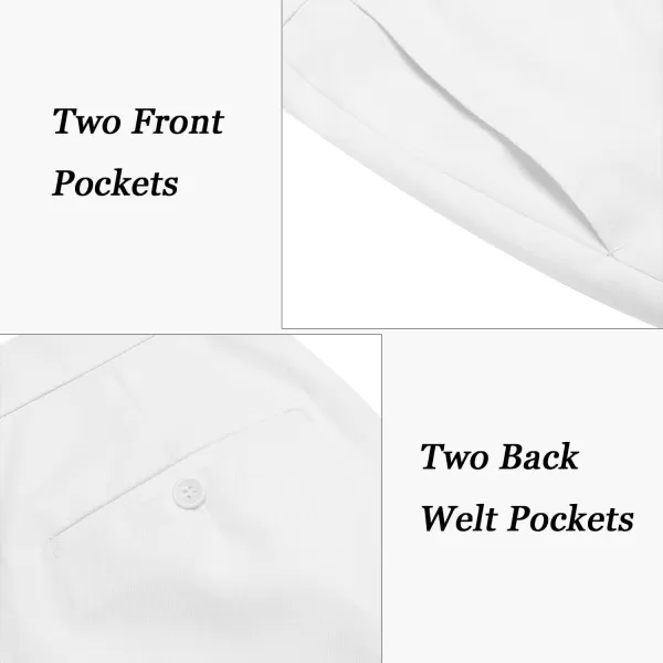 COOFANDY Men's Classic Fit Flat Front Dress Pants No Iron Premium Casual Pants Expandable Waist Suit Pants
