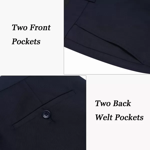 COOFANDY Men's Classic Fit Flat Front Dress Pants No Iron Premium Casual Pants Expandable Waist Suit Pants