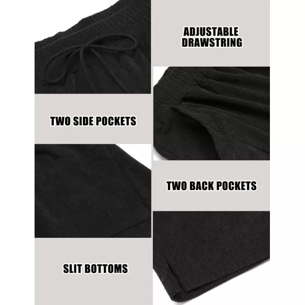 COOFANDY Men's Corduroy Pants Elastic Waist Drawstring Harem Pants Fashion Loose Casual Long Trousers with 4 Pockets