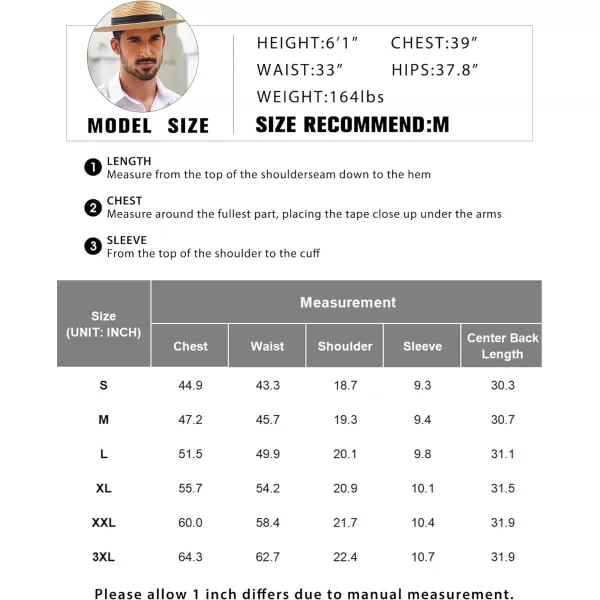 COOFANDY Mens Cotton Linen Cuban Guayabera Shirt Casual Short Sleeve Button Down Shirts Summer Beach Tops
