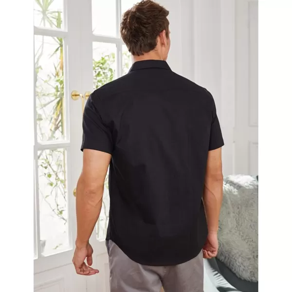 COOFANDY Mens Cotton Linen Cuban Guayabera Shirt Casual Short Sleeve Button Down Shirts Summer Beach Tops