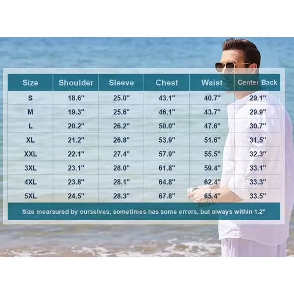 COOFANDY Men's Cotton Linen Henley Shirt Long Sleeve Hippie Casual Beach T Shirts
