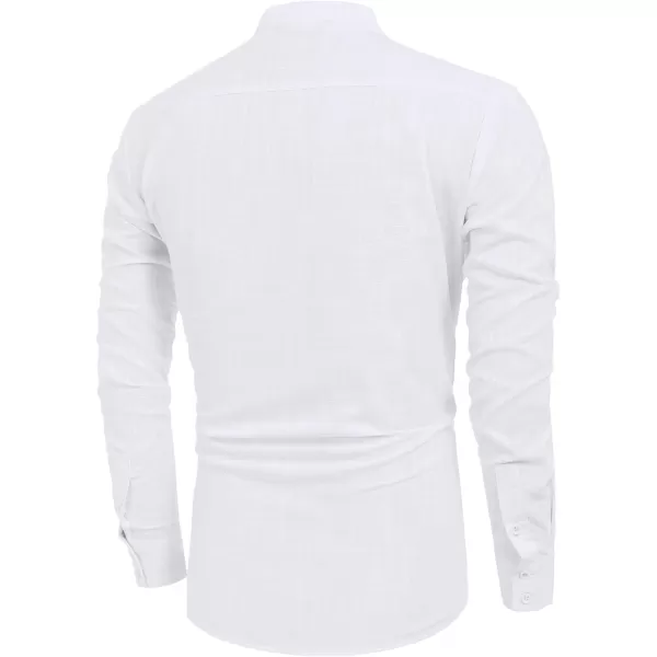 COOFANDY Men's Cotton Linen Henley Shirt Long Sleeve Hippie Casual Beach T Shirts