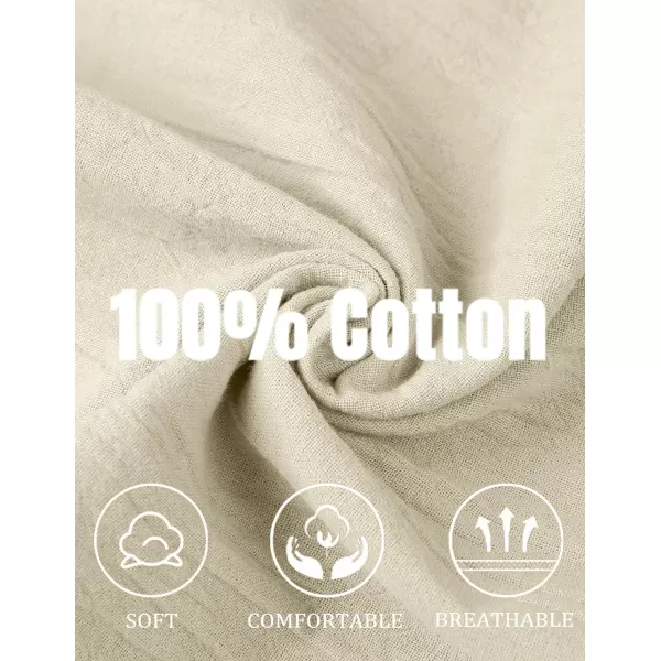 COOFANDY Men's Cotton Linen Pants Causal Harem Pants Elastic Waist Beach Boho Yoga Trousers