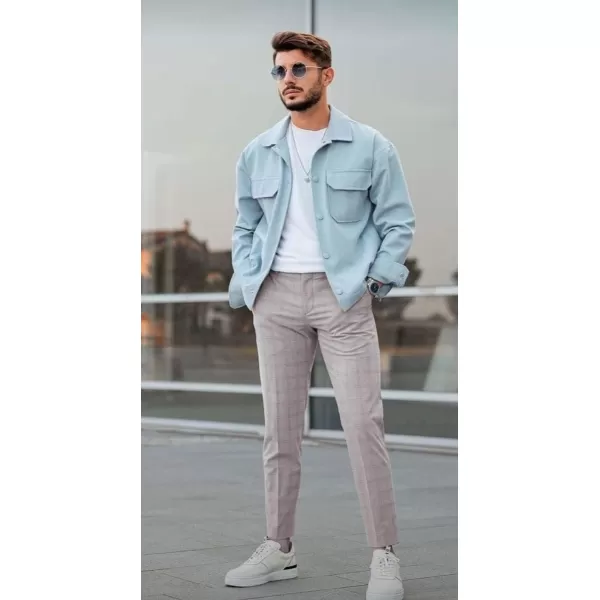 COOFANDY Men's Cotton Linen Pants Elastic Waist Lightweight Casual Pants Slim Fit Yoga Beach Pants with Pockets)