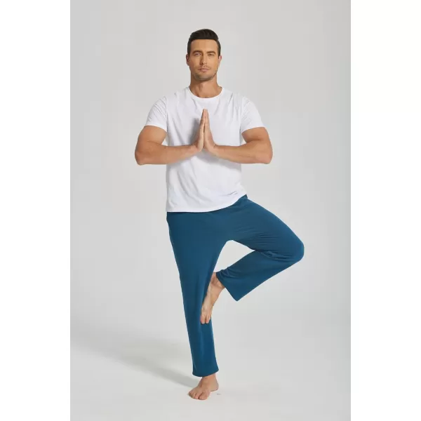 COOFANDY Men's Cotton Sweatpants Open Bottom Lounge Pants Lightweight Casual Jogger Pants with Pockets