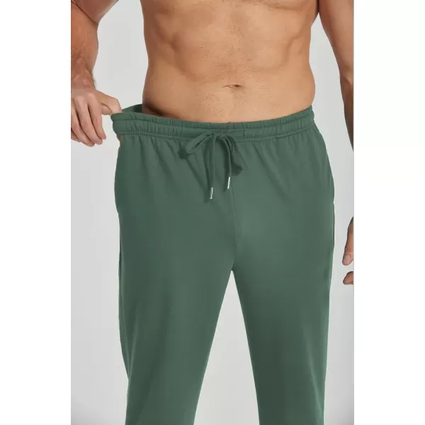 COOFANDY Men's Cotton Sweatpants Open Bottom Lounge Pants Lightweight Casual Jogger Pants with Pockets