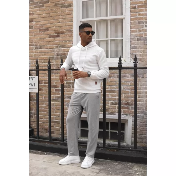 COOFANDY Men's Cotton Sweatpants Open Bottom Lounge Pants Lightweight Casual Jogger Pants with Pockets
