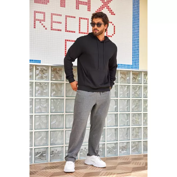 COOFANDY Men's Cotton Sweatpants Open Bottom Lounge Pants Lightweight Casual Jogger Pants with Pockets