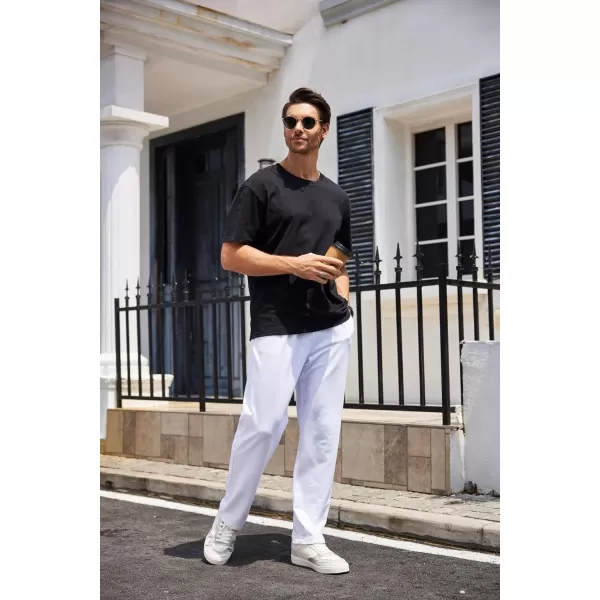 COOFANDY Men's Cotton Sweatpants Open Bottom Lounge Pants Lightweight Casual Jogger Pants with Pockets