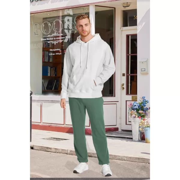 COOFANDY Men's Cotton Sweatpants Open Bottom Lounge Pants Lightweight Casual Jogger Pants with Pockets