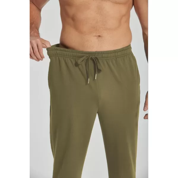 COOFANDY Men's Cotton Sweatpants Open Bottom Lounge Pants Lightweight Casual Jogger Pants with Pockets