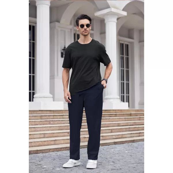 COOFANDY Men's Cotton Sweatpants Open Bottom Lounge Pants Lightweight Casual Jogger Pants with Pockets