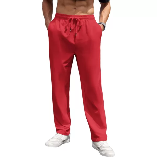 COOFANDY Men's Cotton Sweatpants Open Bottom Lounge Pants Lightweight Casual Jogger Pants with Pockets