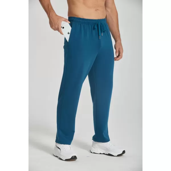 COOFANDY Men's Cotton Sweatpants Open Bottom Lounge Pants Lightweight Casual Jogger Pants with Pockets