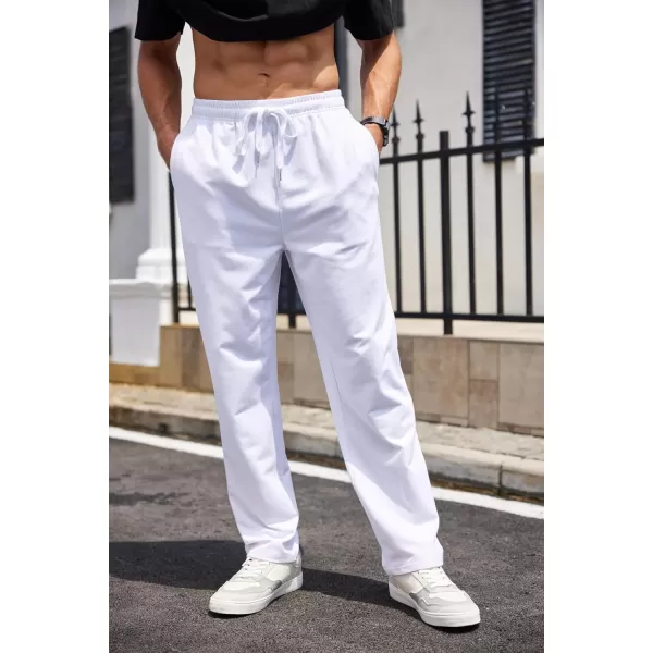 COOFANDY Men's Cotton Sweatpants Open Bottom Lounge Pants Lightweight Casual Jogger Pants with Pockets