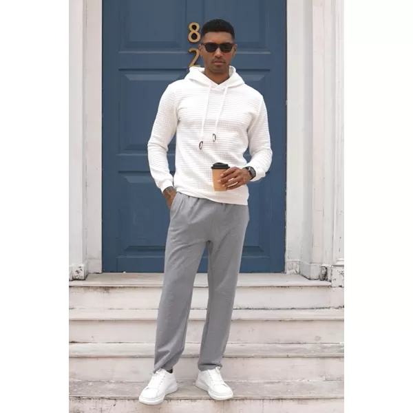 COOFANDY Men's Cotton Sweatpants Open Bottom Lounge Pants Lightweight Casual Jogger Pants with Pockets