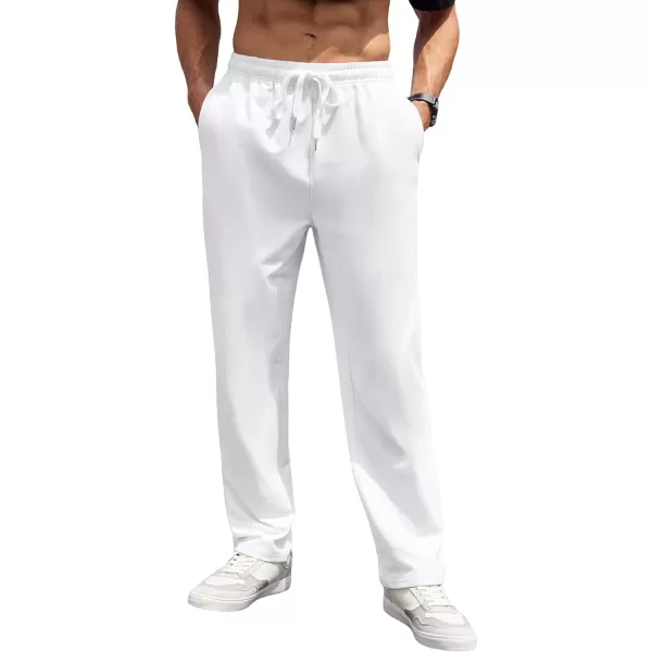 COOFANDY Men's Cotton Sweatpants Open Bottom Lounge Pants Lightweight Casual Jogger Pants with Pockets