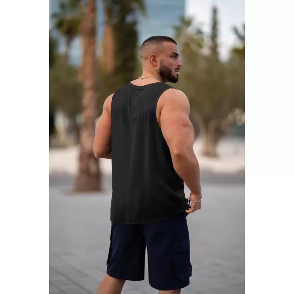 COOFANDY Men's Floral Tank Top Sleeveless Tees All Over Print Casual Sport T-Shirts Hawaii Beach Vacation