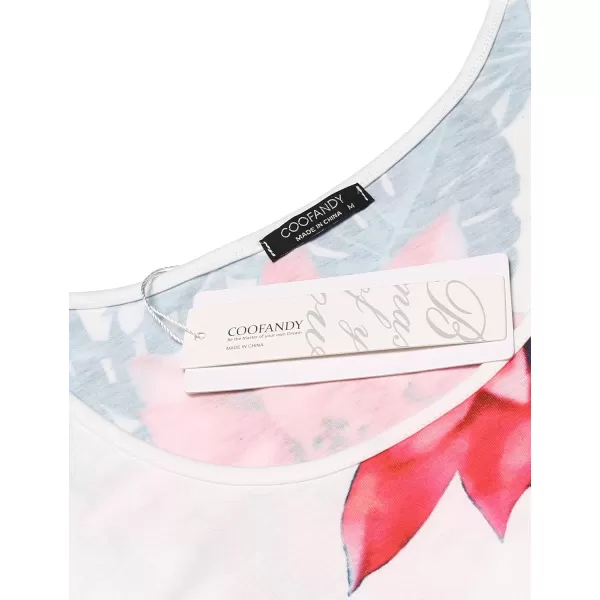 COOFANDY Men's Floral Tank Top Sleeveless Tees All Over Print Casual Sport T-Shirts Hawaii Beach Vacation