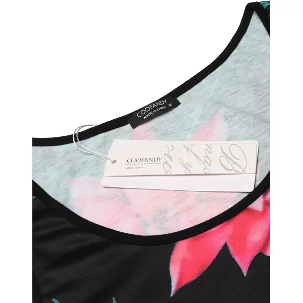 COOFANDY Men's Floral Tank Top Sleeveless Tees All Over Print Casual Sport T-Shirts Hawaii Beach Vacation