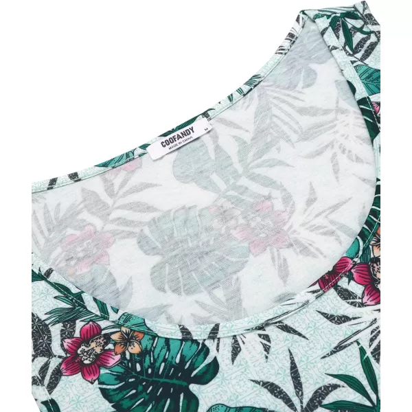 COOFANDY Men's Floral Tank Top Sleeveless Tees All Over Print Casual Sport T-Shirts Hawaii Beach Vacation