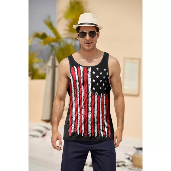 COOFANDY Men's Floral Tank Top Sleeveless Tees All Over Print Casual Sport T-Shirts Hawaii Beach Vacation