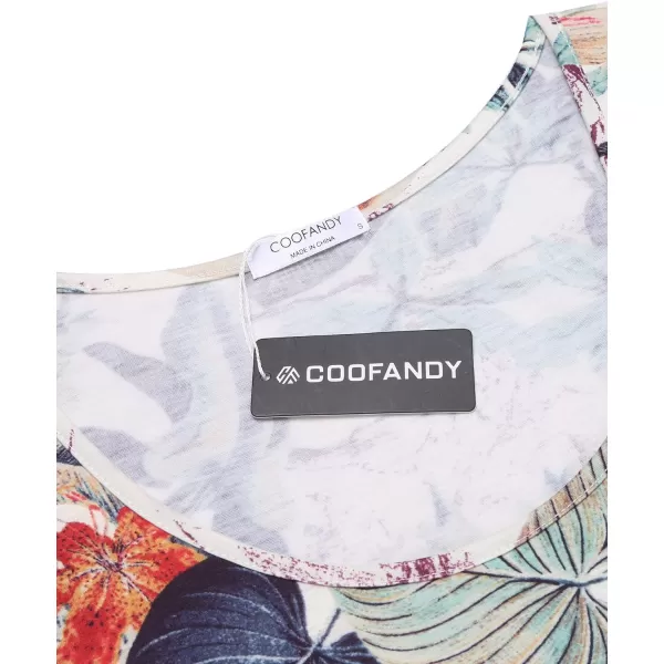 COOFANDY Men's Floral Tank Top Sleeveless Tees All Over Print Casual Sport T-Shirts Hawaii Beach Vacation)