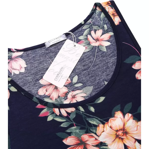 COOFANDY Men's Floral Tank Top Sleeveless Tees All Over Print Casual Sport T-Shirts Hawaii Beach Vacation/White)