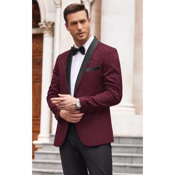 COOFANDY Men's Floral Tuxedo Suit Jacket Slim Fit Dinner Jacket Party Prom Wedding Blazer Jackets