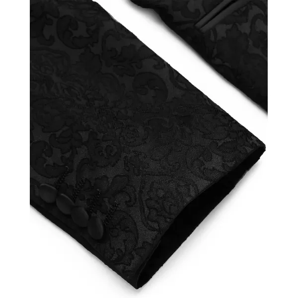 COOFANDY Men's Floral Tuxedo Suit Jacket Slim Fit Dinner Jacket Party Prom Wedding Blazer Jackets