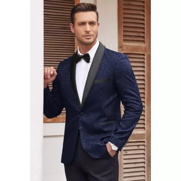 COOFANDY Men's Floral Tuxedo Suit Jacket Slim Fit Dinner Jacket Party Prom Wedding Blazer Jackets