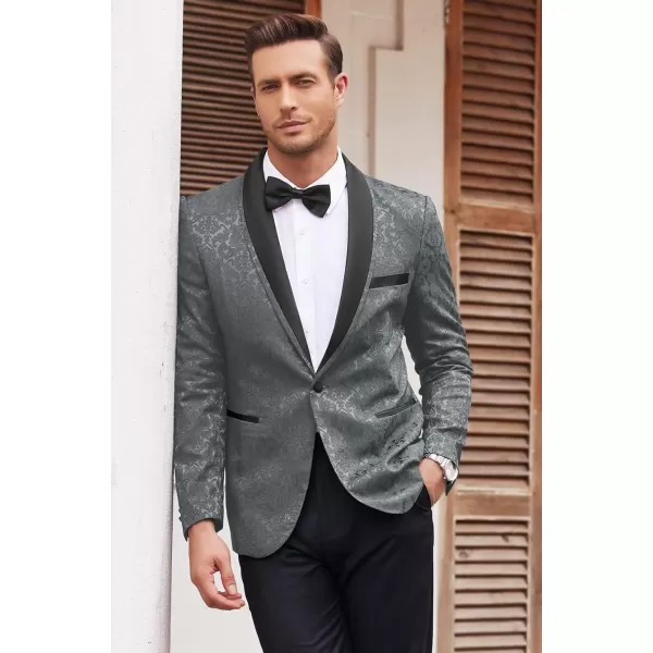 COOFANDY Men's Floral Tuxedo Suit Jacket Slim Fit Dinner Jacket Party Prom Wedding Blazer Jackets