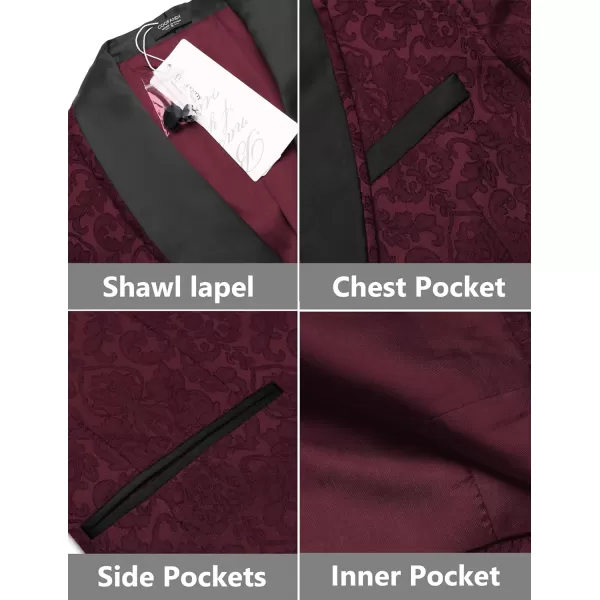 COOFANDY Men's Floral Tuxedo Suit Jacket Slim Fit Dinner Jacket Party Prom Wedding Blazer Jackets