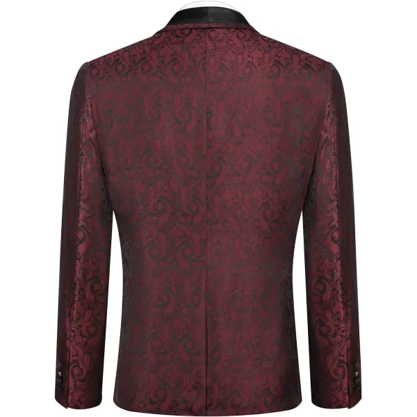 COOFANDY Men's Floral Tuxedo Suit Jacket Slim Fit Dinner Jacket Party Prom Wedding Blazer Jackets