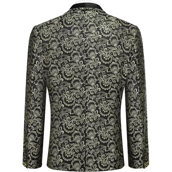 COOFANDY Men's Floral Tuxedo Suit Jacket Slim Fit Dinner Jacket Party Prom Wedding Blazer Jackets