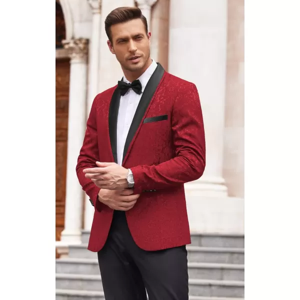 COOFANDY Men's Floral Tuxedo Suit Jacket Slim Fit Dinner Jacket Party Prom Wedding Blazer Jackets