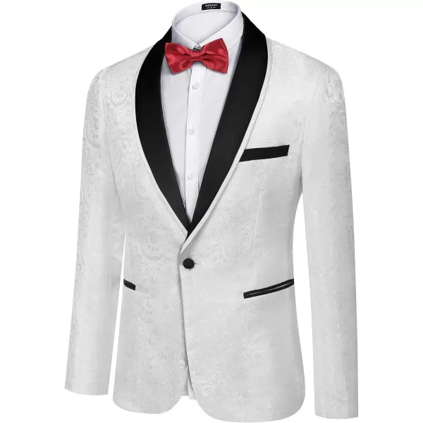 COOFANDY Men's Floral Tuxedo Suit Jacket Slim Fit Dinner Jacket Party Prom Wedding Blazer Jackets