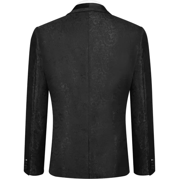 COOFANDY Men's Floral Tuxedo Suit Jacket Slim Fit Dinner Jacket Party Prom Wedding Blazer Jackets)