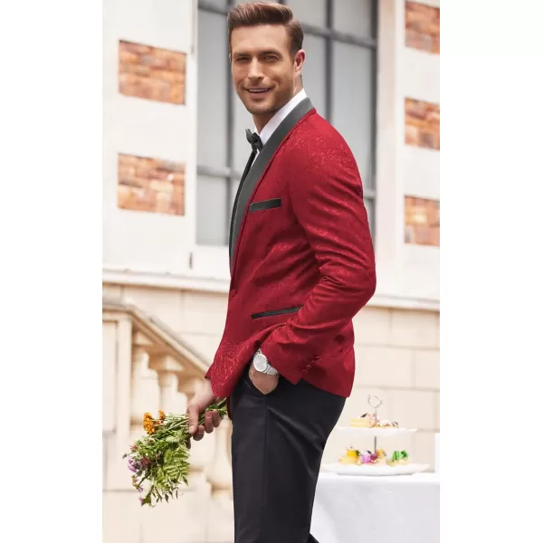 COOFANDY Men's Floral Tuxedo Suit Jacket Slim Fit Dinner Jacket Party Prom Wedding Blazer Jackets