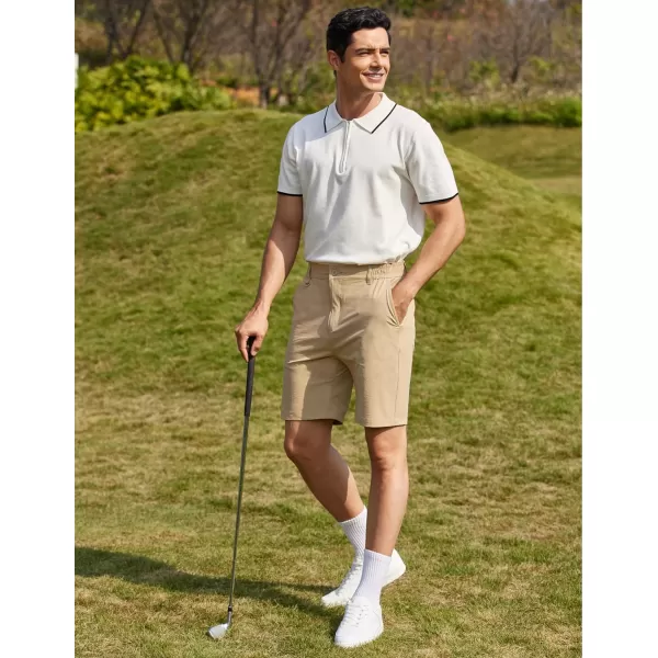 COOFANDY Men's Golf Shorts 8 Inch Lightweight Quick Dry Casual Dress Shorts Hiking Travel Shorts with Pockets