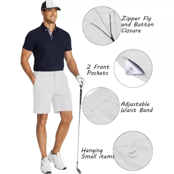COOFANDY Men's Golf Shorts 8 Inch Lightweight Quick Dry Casual Dress Shorts Hiking Travel Shorts with Pockets