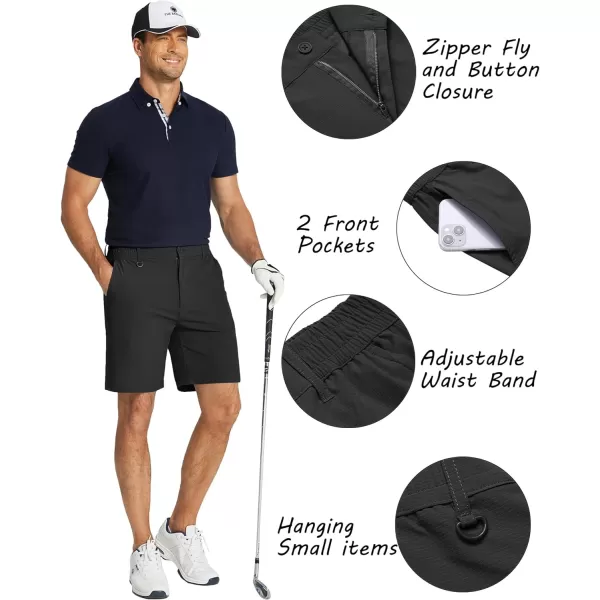 COOFANDY Men's Golf Shorts 8 Inch Lightweight Quick Dry Casual Dress Shorts Hiking Travel Shorts with Pockets