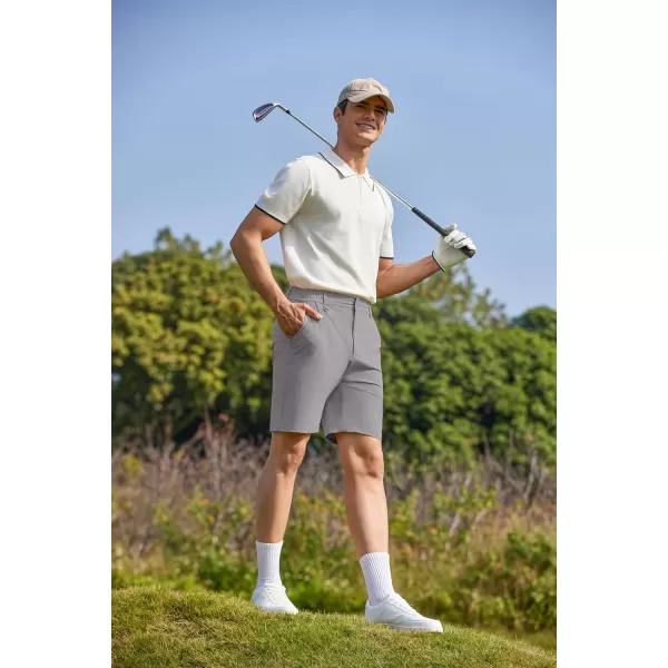 COOFANDY Men's Golf Shorts 8 Inch Lightweight Quick Dry Casual Dress Shorts Hiking Travel Shorts with Pockets