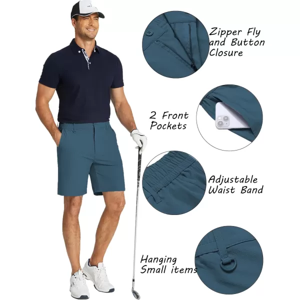 COOFANDY Men's Golf Shorts 8 Inch Lightweight Quick Dry Casual Dress Shorts Hiking Travel Shorts with Pockets