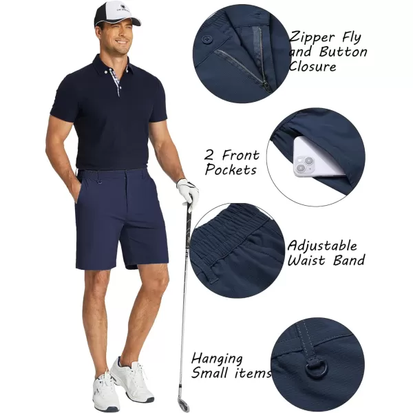COOFANDY Men's Golf Shorts 8 Inch Lightweight Quick Dry Casual Dress Shorts Hiking Travel Shorts with Pockets