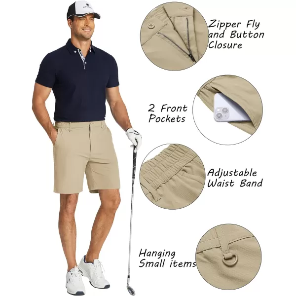 COOFANDY Men's Golf Shorts 8 Inch Lightweight Quick Dry Casual Dress Shorts Hiking Travel Shorts with Pockets