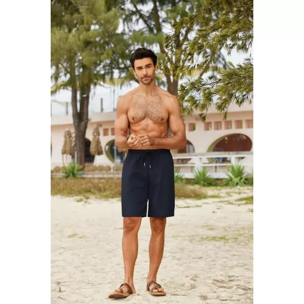 COOFANDY Men's Hawaiian Beach Shorts Elastic Waist Drawstring Lightweight Summer Casual Shorts with Pocket